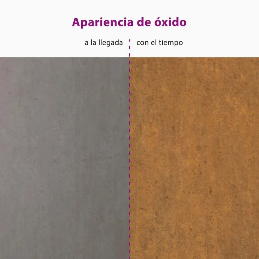 vidaXL Jardinera de Acero corten Oxidado 90x90x45 cm, Maceta, arriate Elevado, Soporte para macetas, macetero, bancal Elevado, Soporte para Plantas