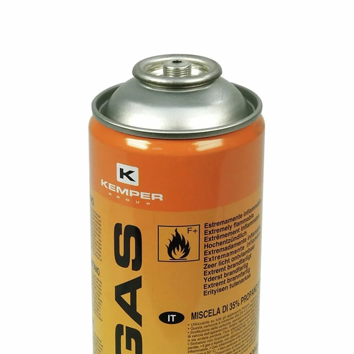 KEMPER - Cartuchos de gas 330 g Pack de 6 botellas Butano propano 600 ml de caramelo gas universal válvula 7/16