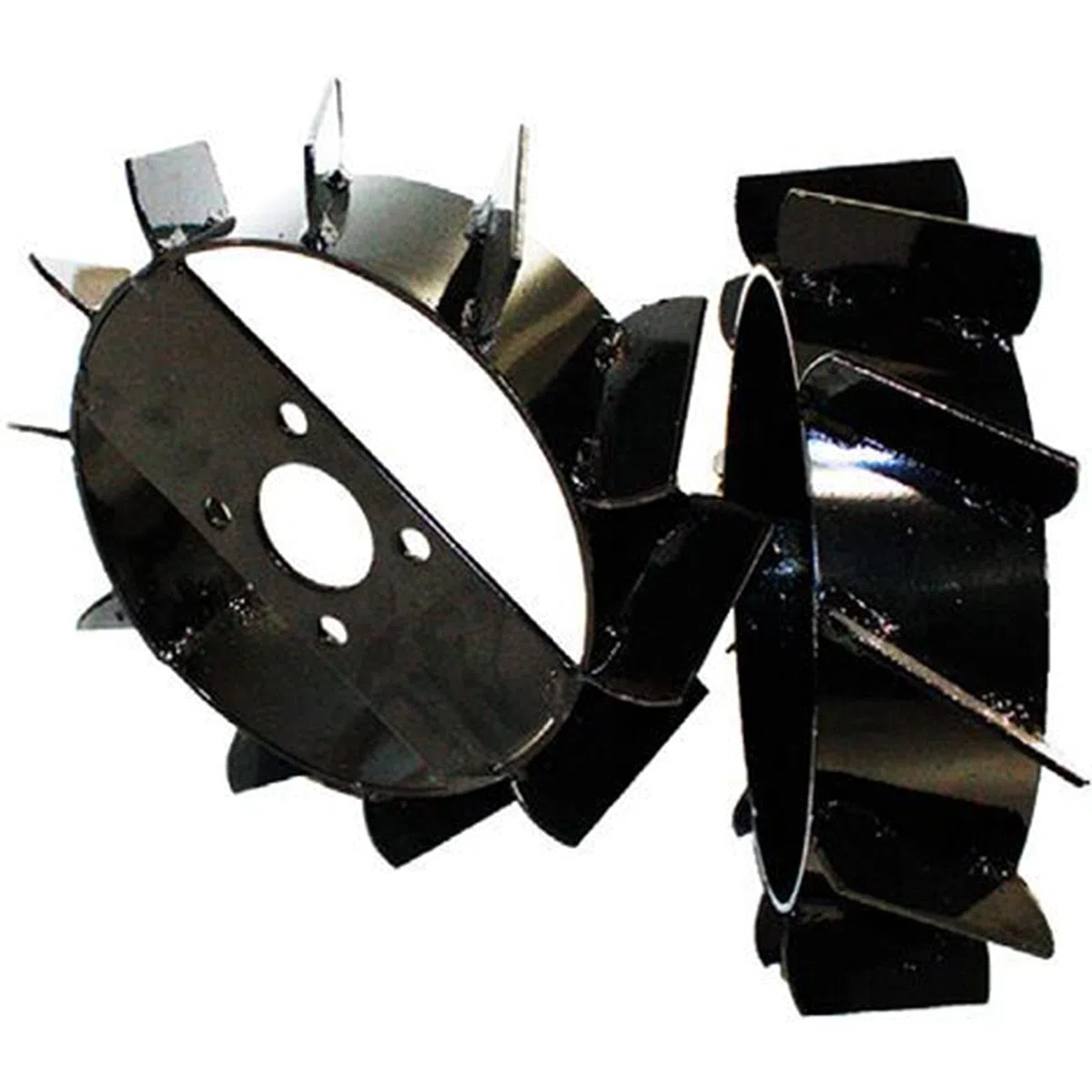 Bricoferr PT60003 Rueda Metálicas 60mm (aperos de motoazada), Negro., 1 unidad