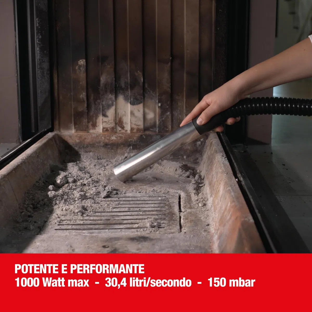 Lavor Aspiracenere Ashley 416 Aspirador de Cenizas, Metal