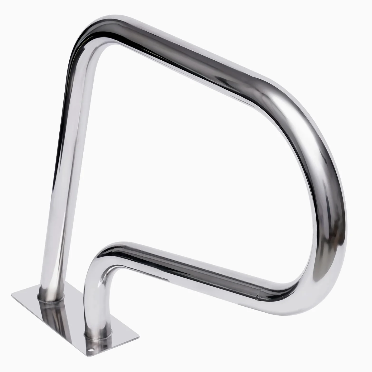 Barandilla de piscina de acero inoxidable 304, pasamanos de acero inoxidable 304, 81 x 58 cm, portátil, ayuda para la entrada de piscina con carga de 120 kg, arco en forma de U de 4,2 cm de