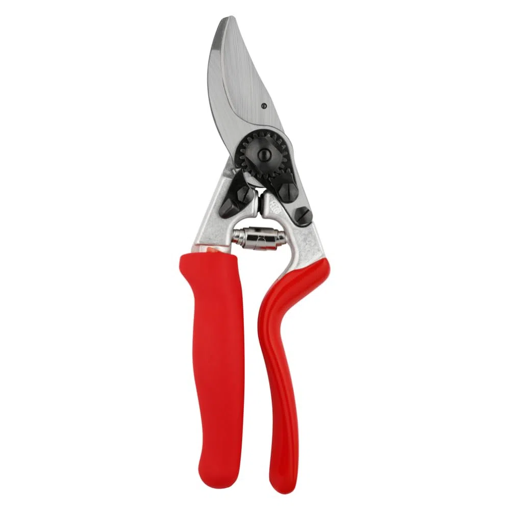 FELCO 7 tijera bypass para diestros con mango giratorio, hoja de acero templado 45 mm, mangos de aluminio forjado, ergonomía para mano grande, corte potente 25 mm, herramienta suiza profesional