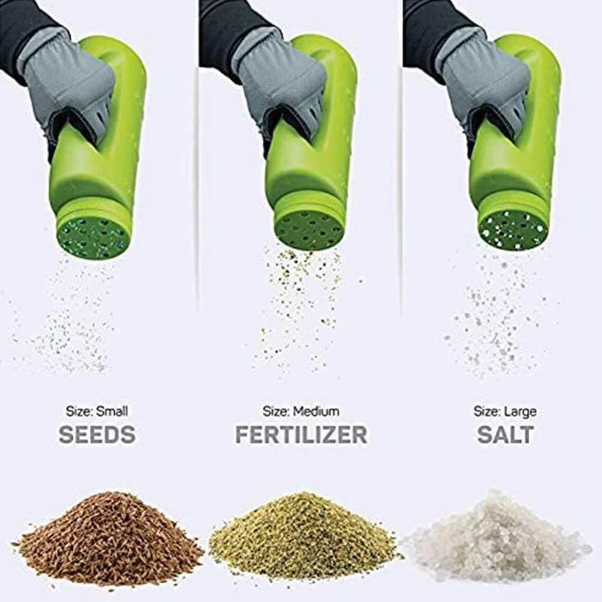 Esparcidor de sal para nieve, contenedor de siembra resistente de 2 litros, esparcidor de sal de , para , acera, jardín, césped, césped, , , , fertilizante