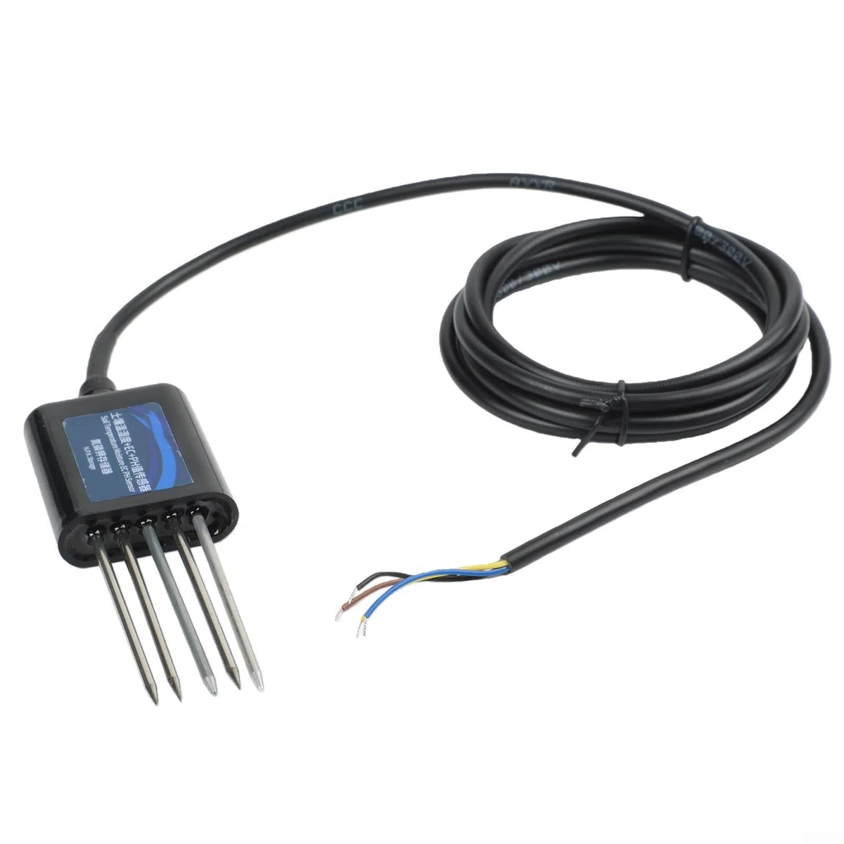 Sensor de suelo 7 en 1 para temperatura, humedad, conductividad de pH, detección NPK con soporte de memoria para uso en granja y jardín (7 en 1)