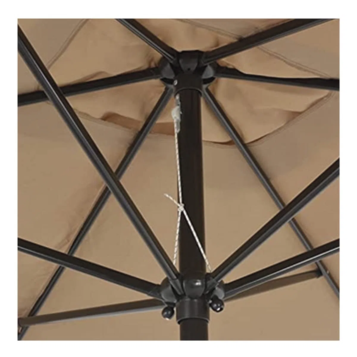 Acomoda Textil – Sombrilla de Jardín con Forro Anti UV 200x300cm. Parasol de Aluminio con Manivela, Toldo Rectangular para Patios y Terrazas (Beige)