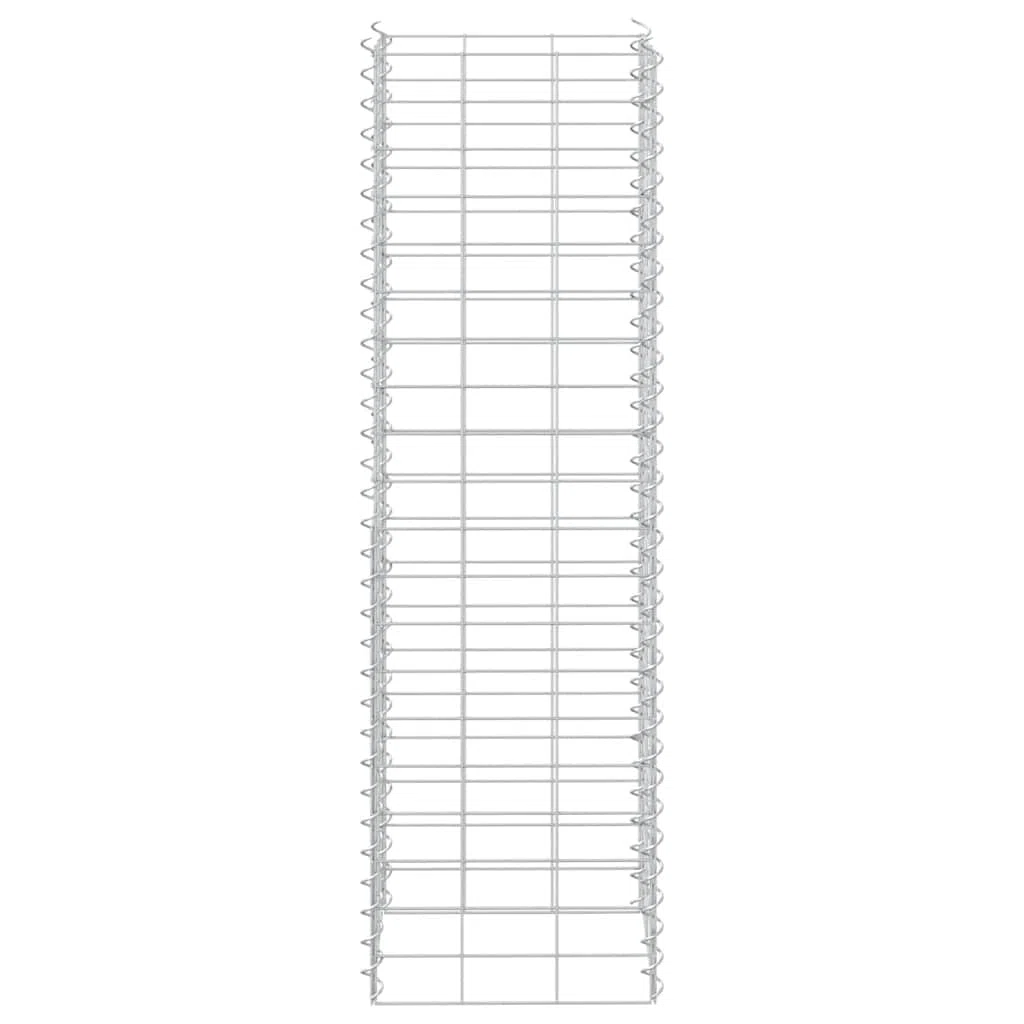 vidaXL 3X Arriate de Gaviones Jardinera Macetero Cesta Pared Alambre Maceta Flores Plantas Jardín Patio Terraza Estable Hierro 30x30x100 cm
