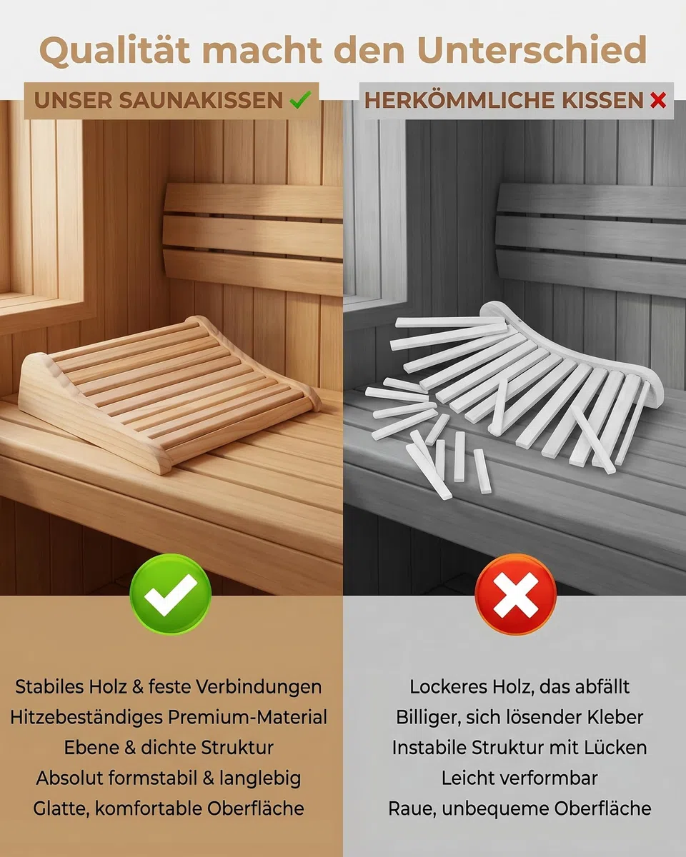 2 reposacabezas de madera para sauna, ergonómico con base antideslizante y ventilación óptima, 37 x 33 x 10 cm, soporte cervical de madera de pino para sauna finlandesa, cabina de infrarrojos y