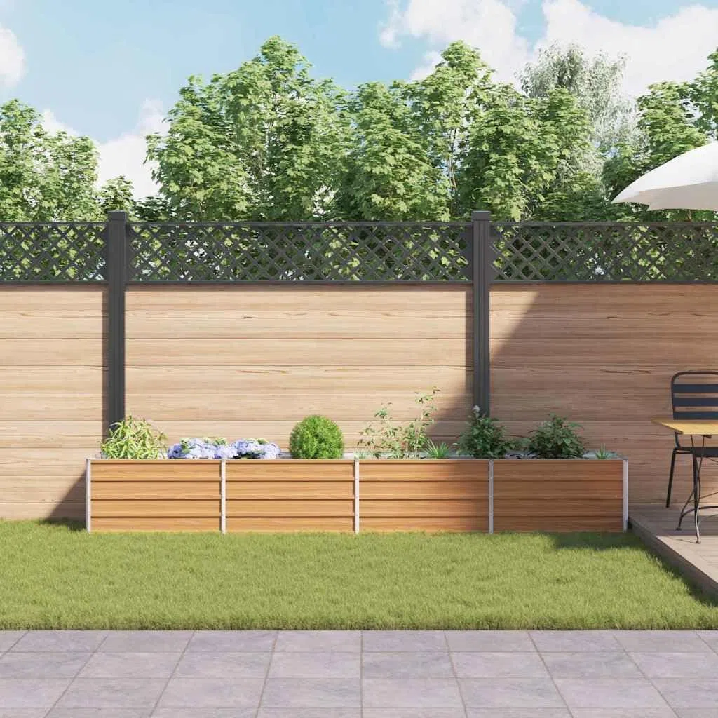 Genérico Arriate Elevado Marrón Claro 320 x 40 x 45 cm Acero Galvanizado,Casa y jardín,Jardín,Jardinería,Maceteros y jardineras,42017331