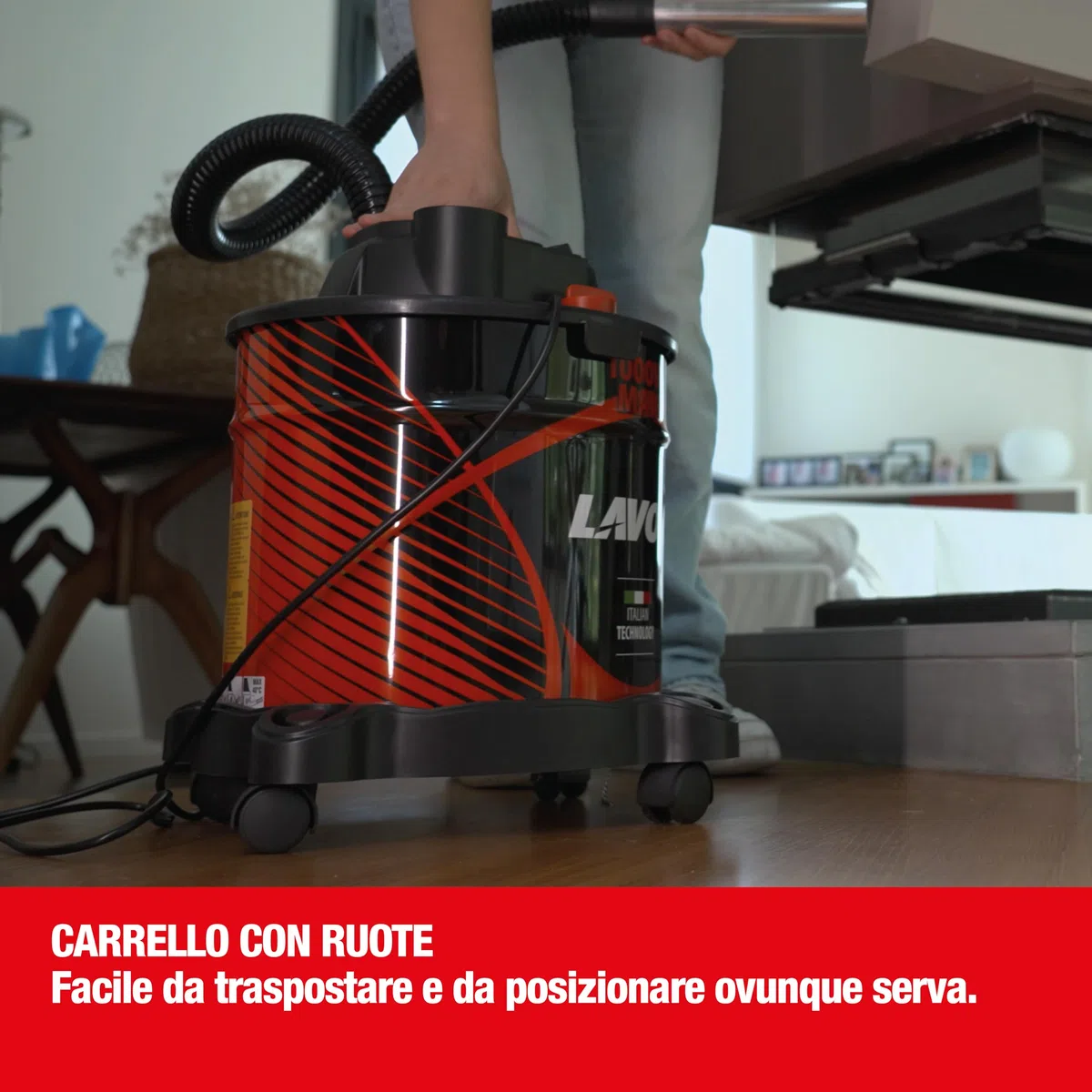 Lavor Aspiracenere Ashley 416 Aspirador de Cenizas, Metal