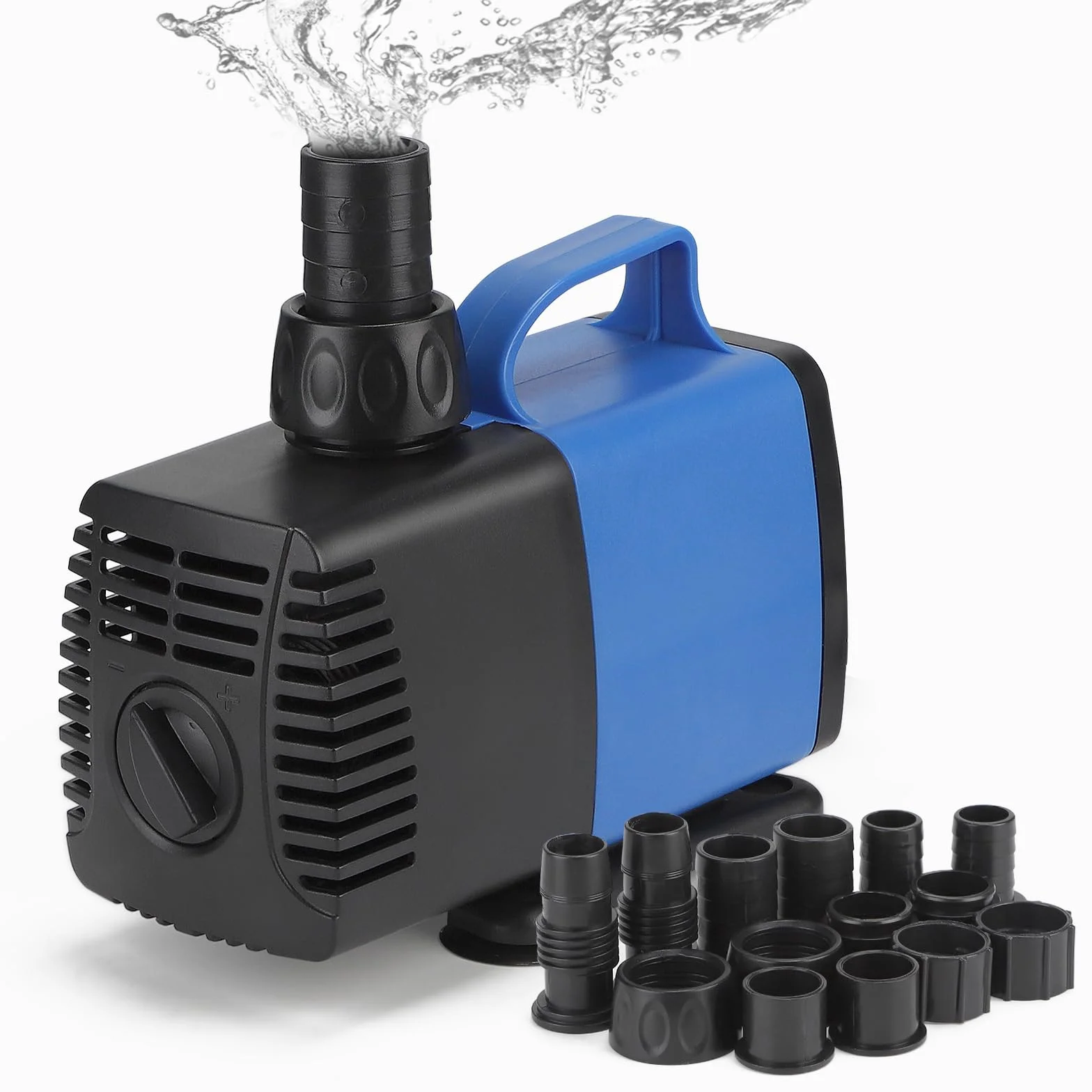 DBREAKS Bombas de Agua de acuario 6500 L/h, 65W Sumergible para Fuente de Estanque con 5 Boquillas, Bomba de Agua Sumergible para acuarios, fuentes, estatuas, hidropónicas