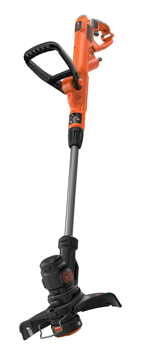 BLACK+DECKER BESTE625-QS - Cortabordes 450W, Ancho de corte 25 cm, Mango telescópico, Rueda guía y desenrollado automático del cable