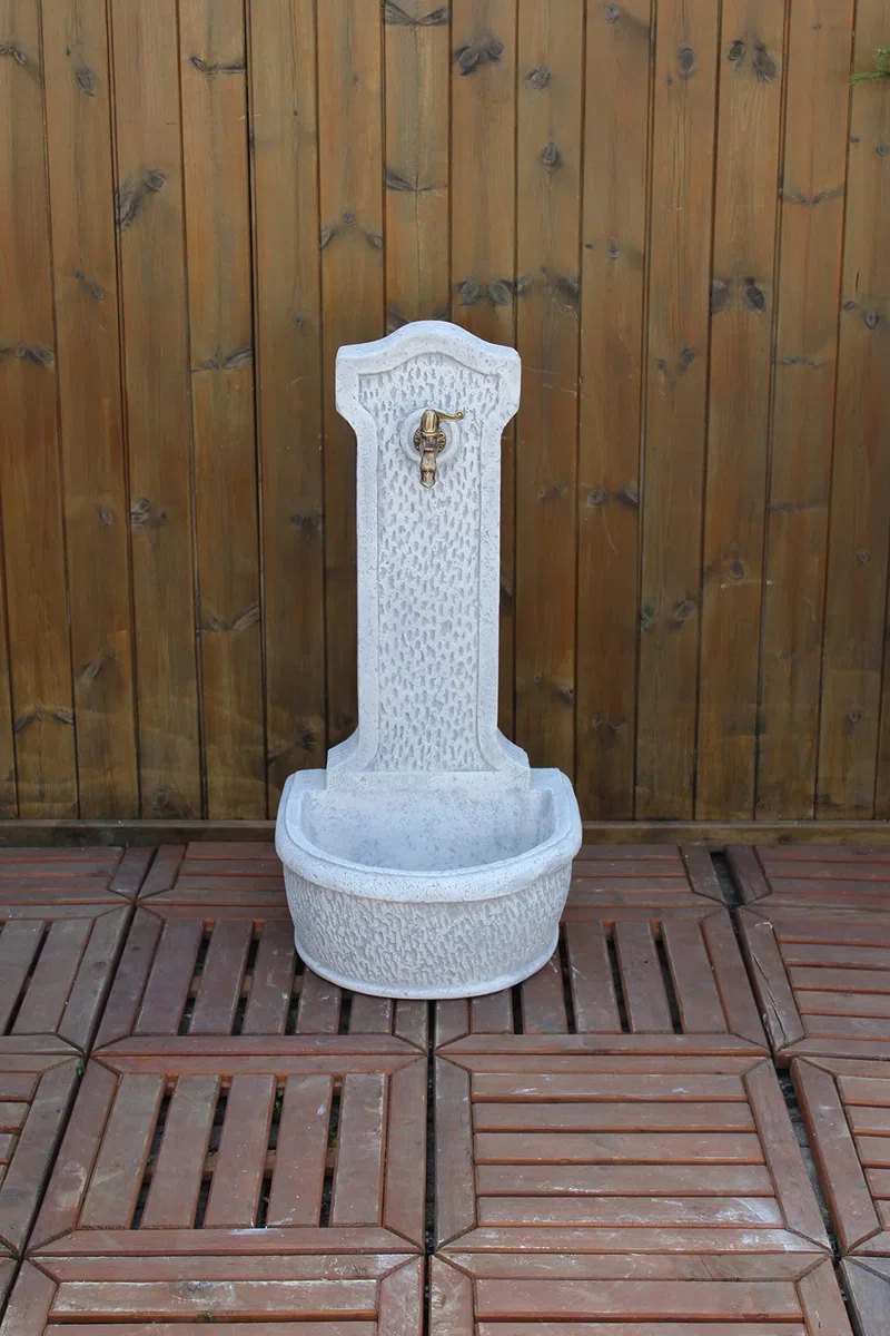 Decogarden - Fuente decorativa de piedra para pared, fuentes de decoración de jardín al aire libre