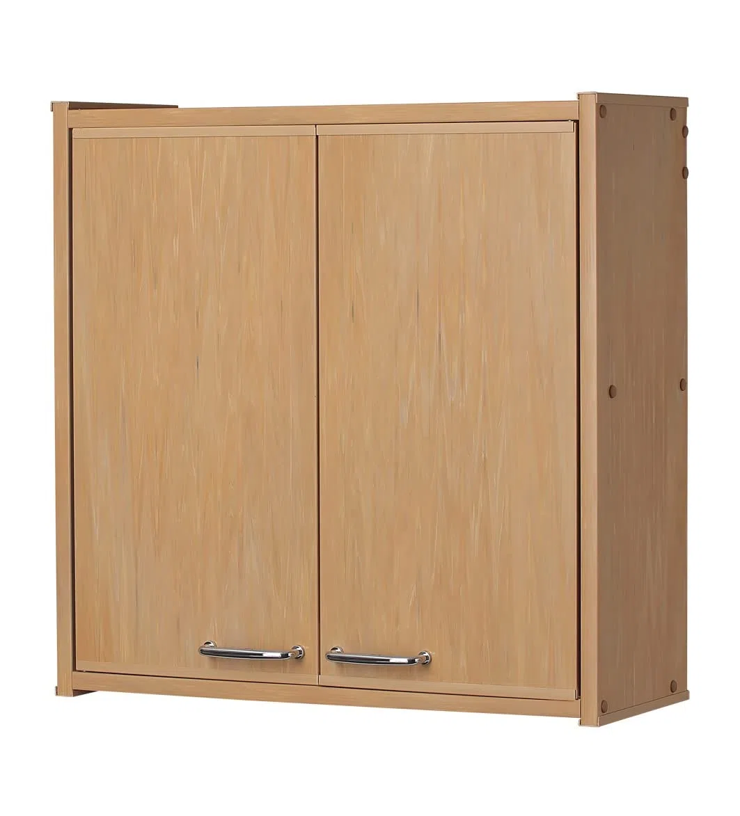 Negrari Armario de Pared de PVC F760PFAM de Resina PVC, Resistente a la Humedad, se suministra con Kit de Montaje, Interior/Exterior, 59 x 21 x 59 cm, Fresno