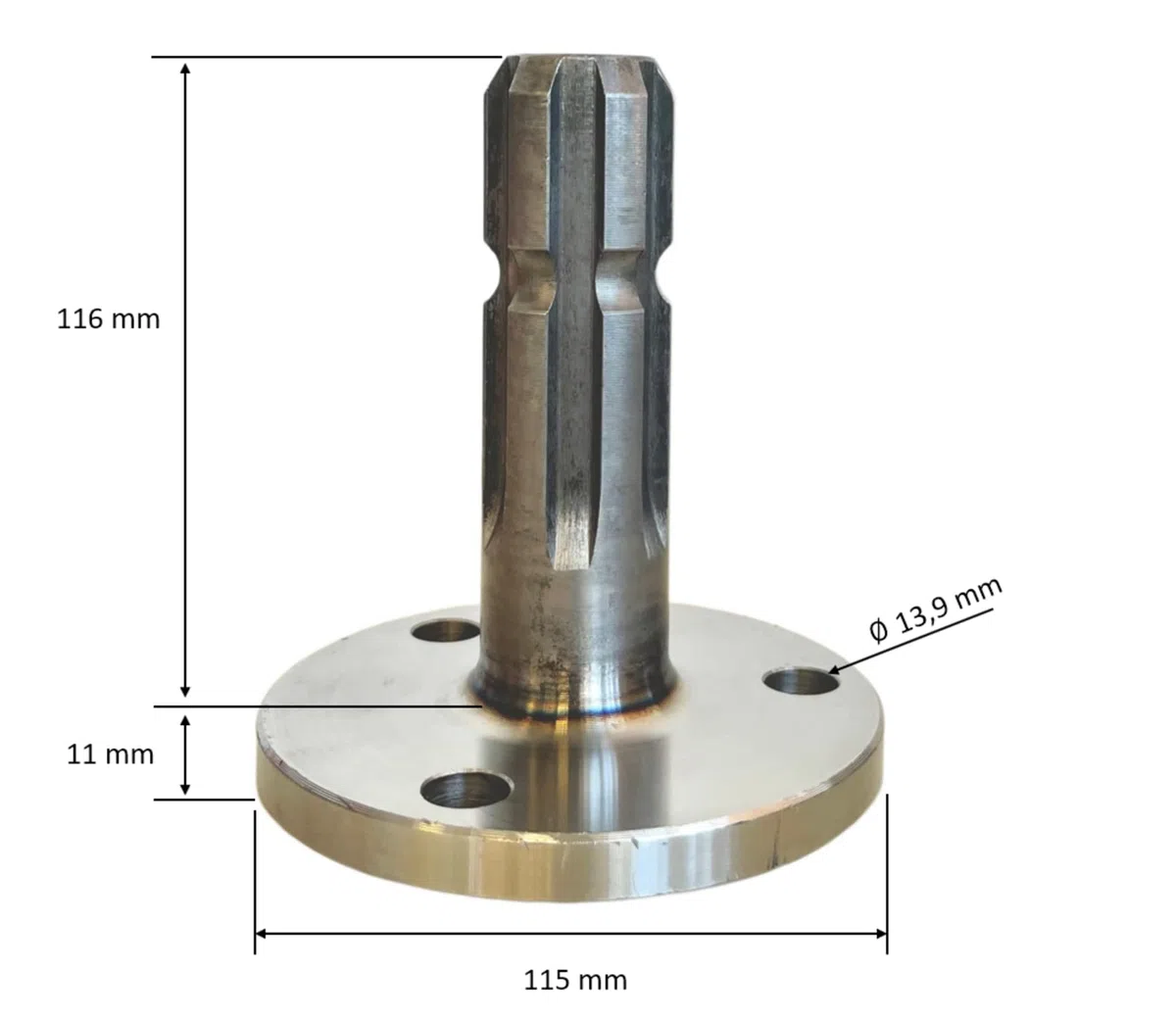 Pieza final de árbol de gasolina 1 3/8 6 dientes, OEM 5185602, 5149243, 4983660, 05185602 para Fiat New Holland, Case, Tractor, espiga de extracción PTO