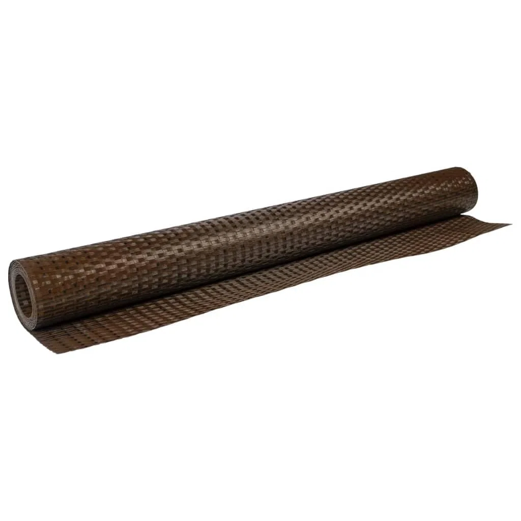 vidaXL Toldo para balcón ratán sintético marrón y Negro 500x90 cm, Pantalla de balcón, Pantalla de privacidad de jardín, Pantalla de Cerca