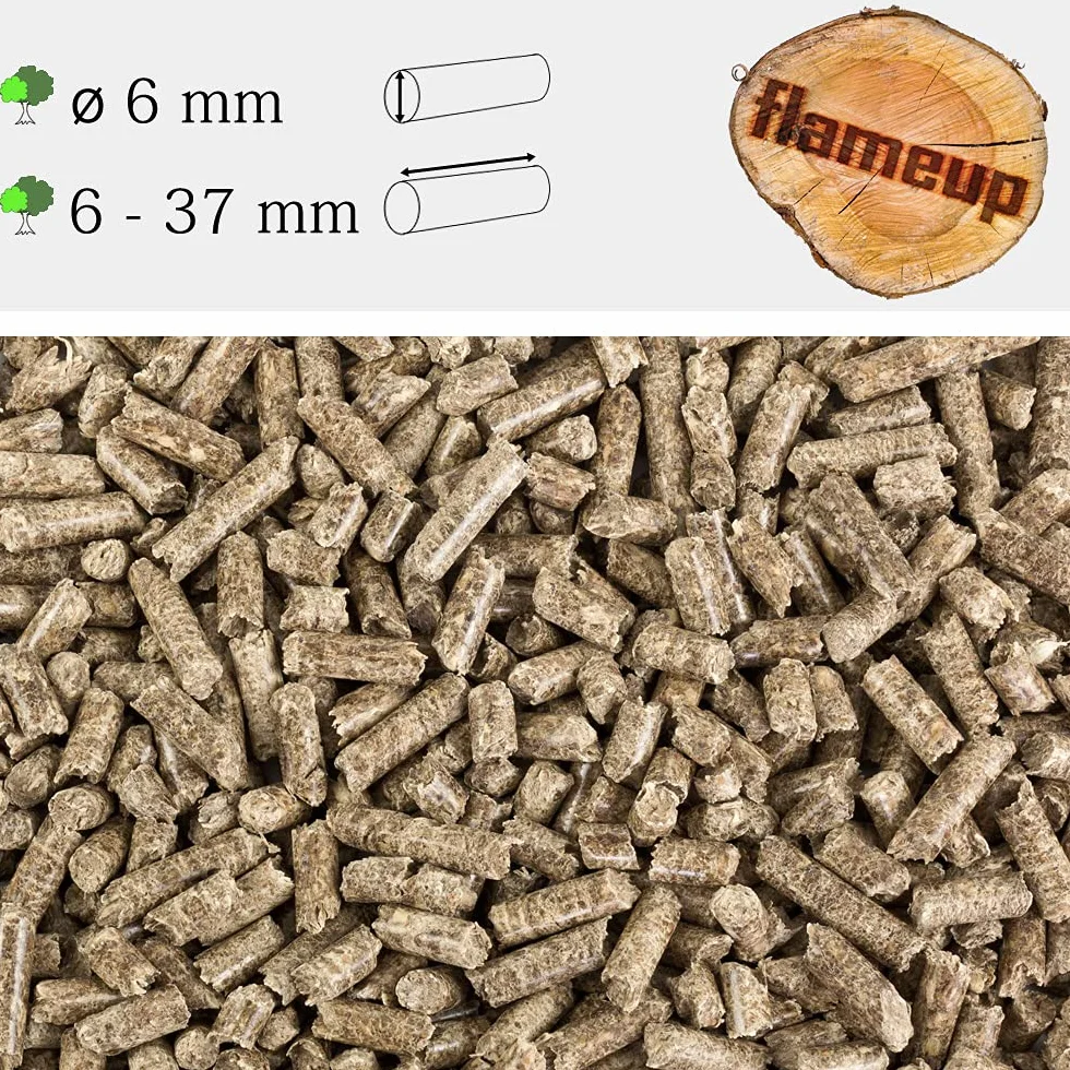 Pellets Madera Roble BBQ Barbacoa Parrilla 15 kg 30 kg Bolitas de Madera Fumar Flameup, Peso:30 kg