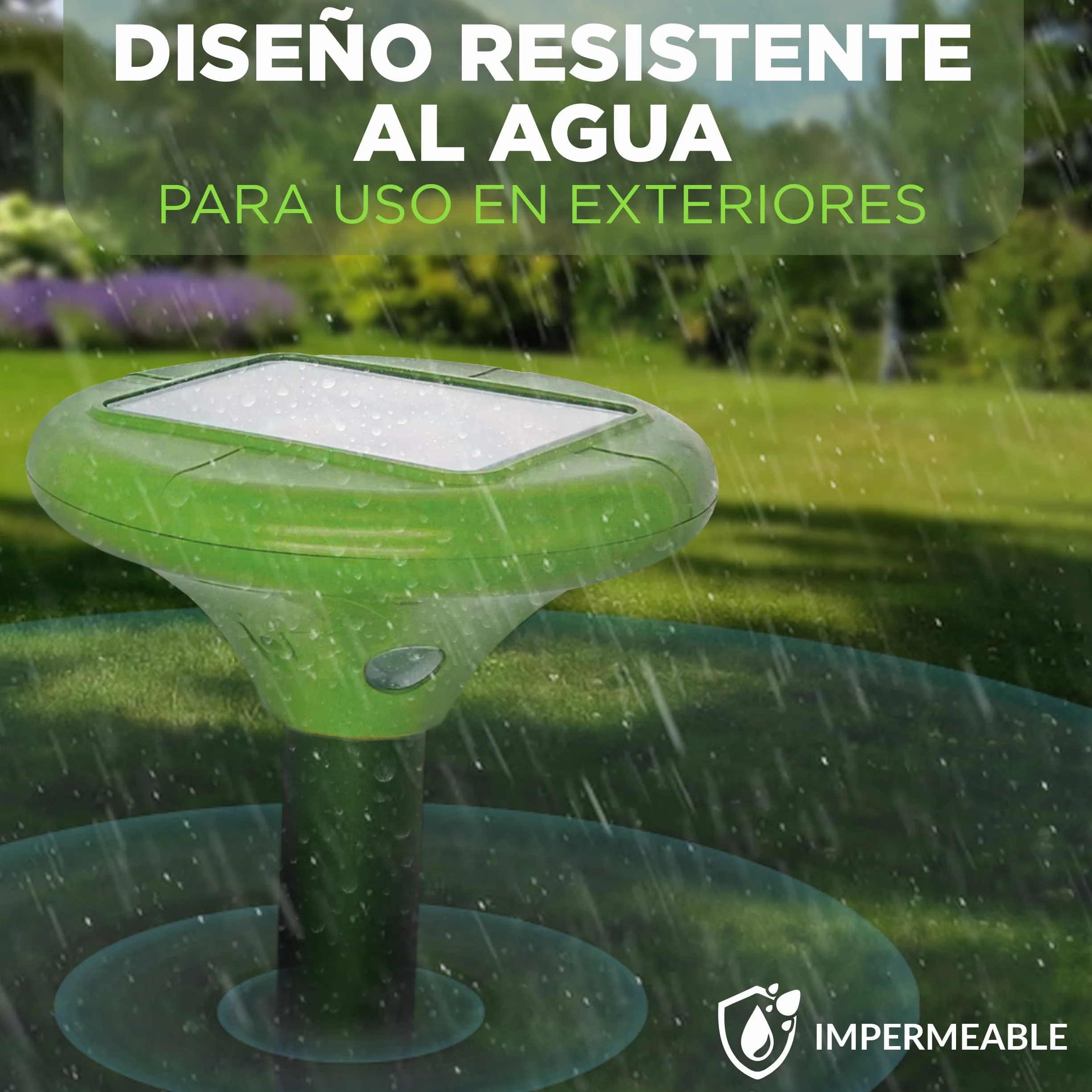 ISOTRONIC Repelente para Topos, topillos y Serpientes: Repelente Solar con estaca para jardín con Alcance Efectivo de 1250 m² (3 Unidades).