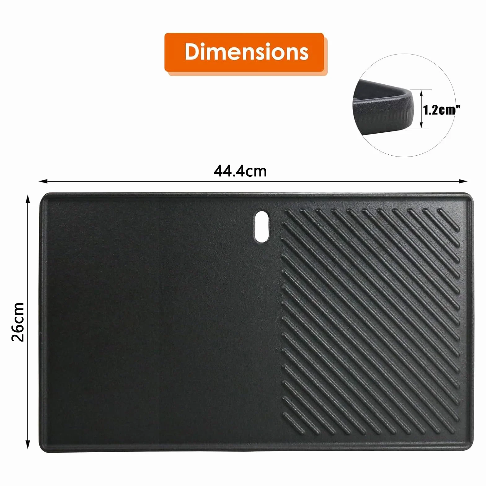 Denmay Plancha de hierro fundido 7637 para Weber Spirit I II E210 E220 S210 S220 (con botones frontales), placa de repuesto (200), 1 unidad