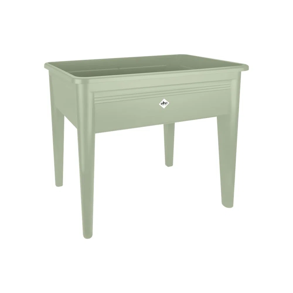 Elho Green Basics Grow Table XXL 75 - Jardinera por Exterior cultívalo tú Mismo - Ø 75.5 x H 65.1 cm - Stone Green