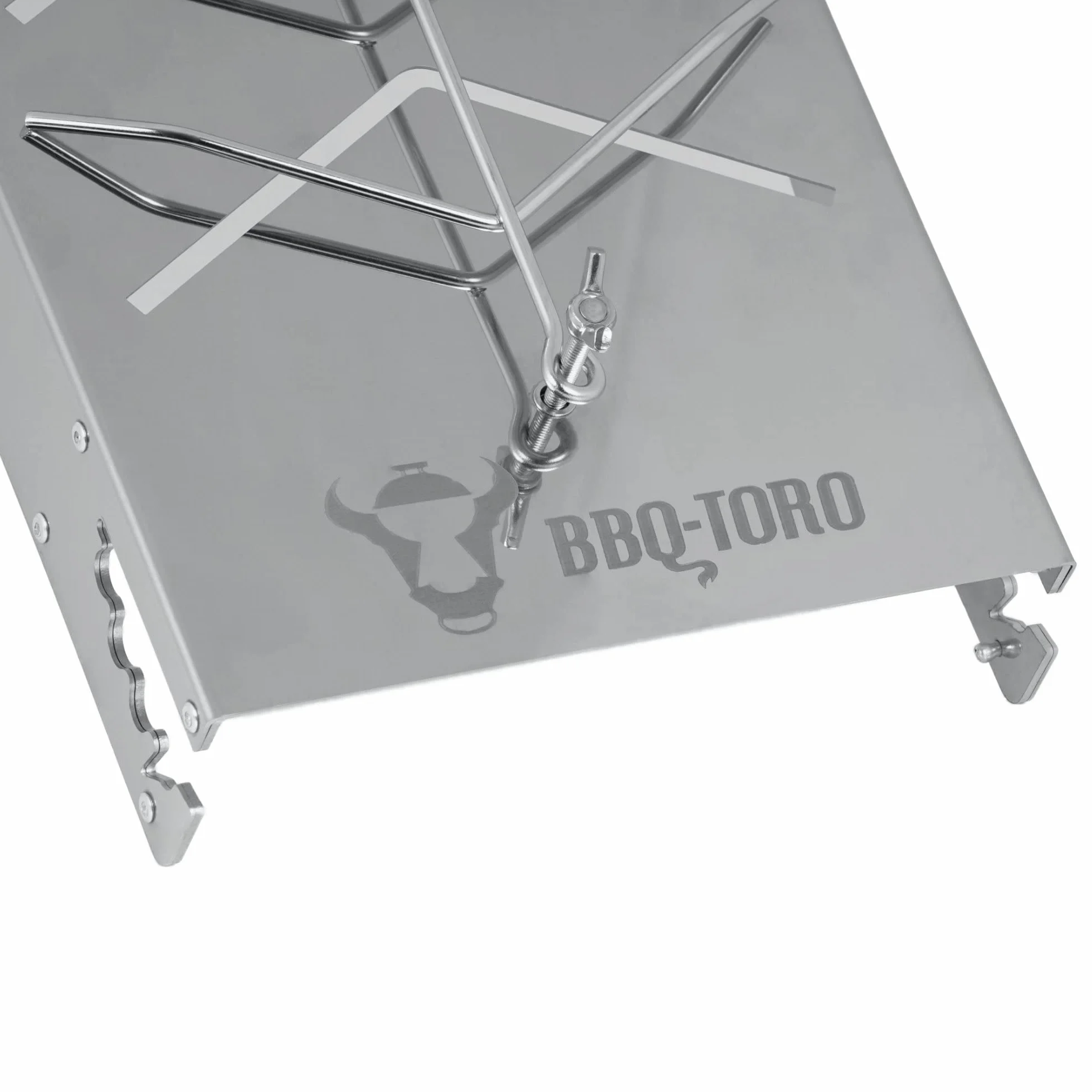 BBQ-Toro Ahumadores de Salmón | Tabla de Salmón Flameado de Acero Inoxidable | Tabla para Ahumar con Inclinación Ajustable | Ahumador de Salmón para Braseros, Cuenco de Fuego, Parrillas, Barbacoa