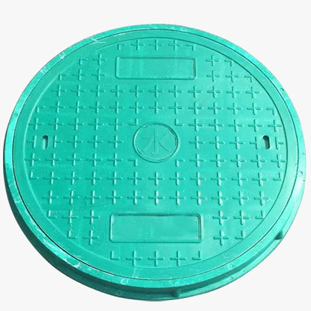 Tapas De Alcantarilla Redondas con Tapa Sólida, Tapas Y Bases para Tanques Sépticos De Jardín, Cubiertas Antideslizantes Reforzadas para Depósitos De Aguas Residuales.(Verde,30x3cm)