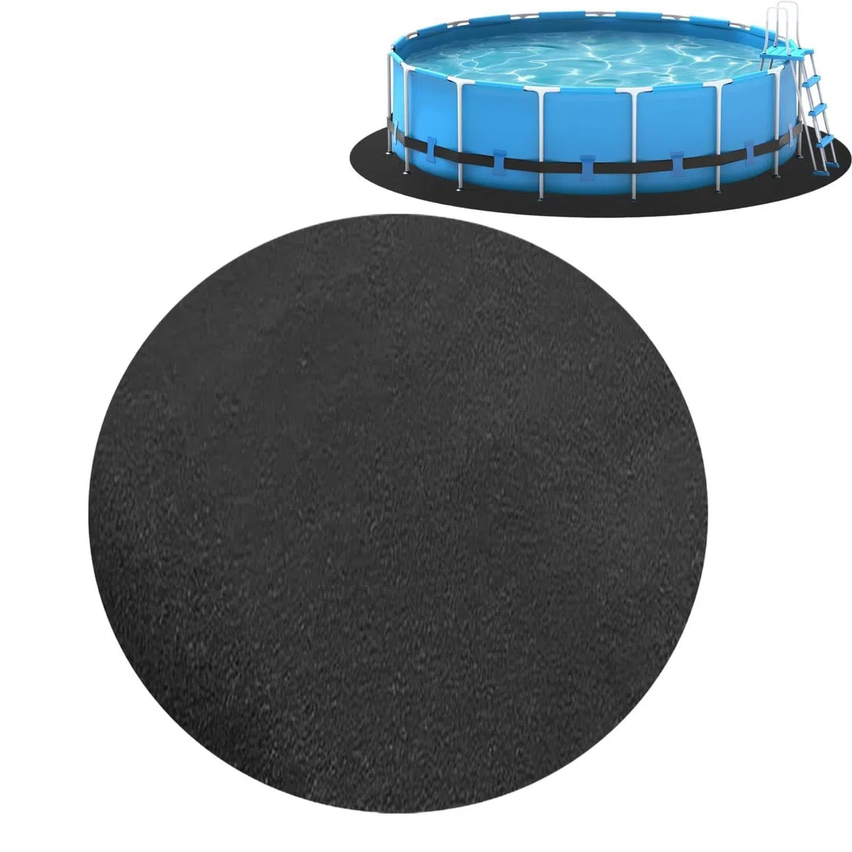 Alfombrilla Para Revestimiento De Piscina Elevada - 8/10/12/15 Pies Alfombrillas Para Piscinas, Alfombrillas Pequeñas Para Ja-cuzzis Exteriores, Tela Antideslizante E Impermeable Para Piscinas
