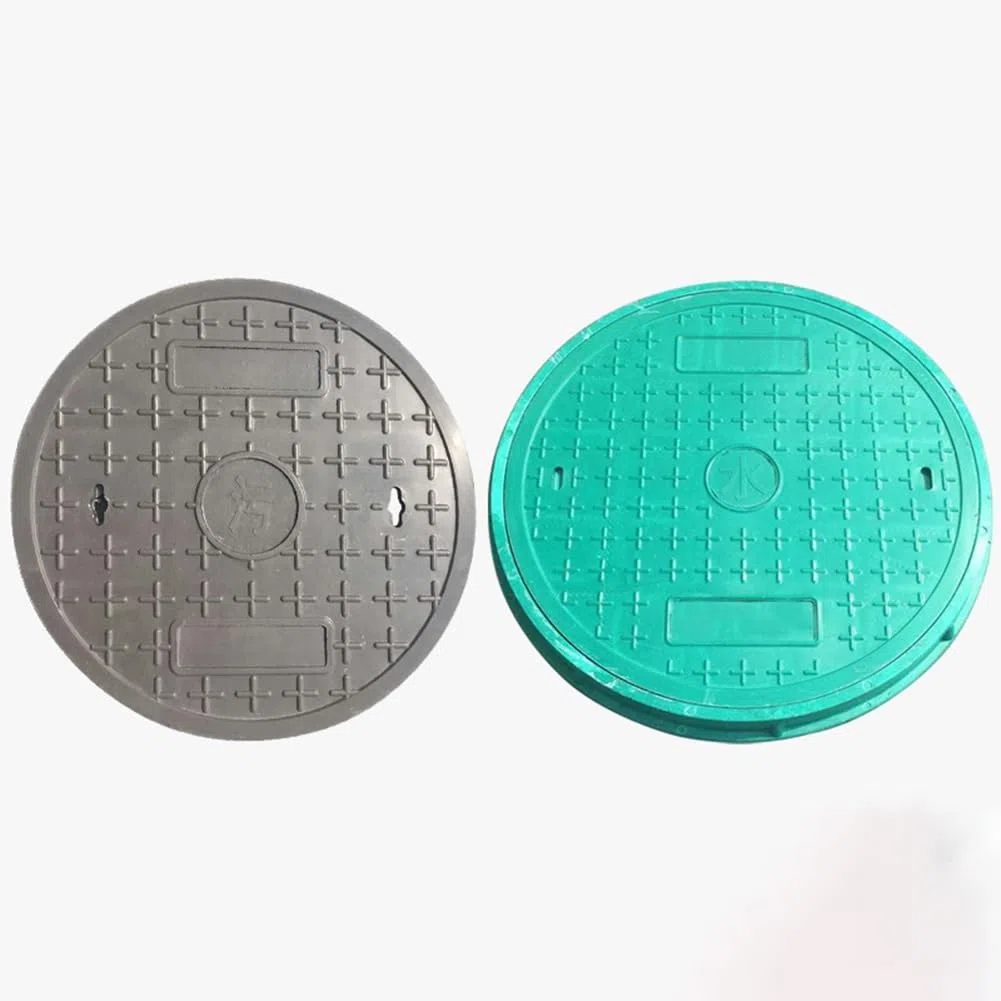Tapas De Alcantarilla Redondas con Tapa Sólida, Tapas Y Bases para Tanques Sépticos De Jardín, Cubiertas Antideslizantes Reforzadas para Depósitos De Aguas Residuales.(Verde,30x3cm)