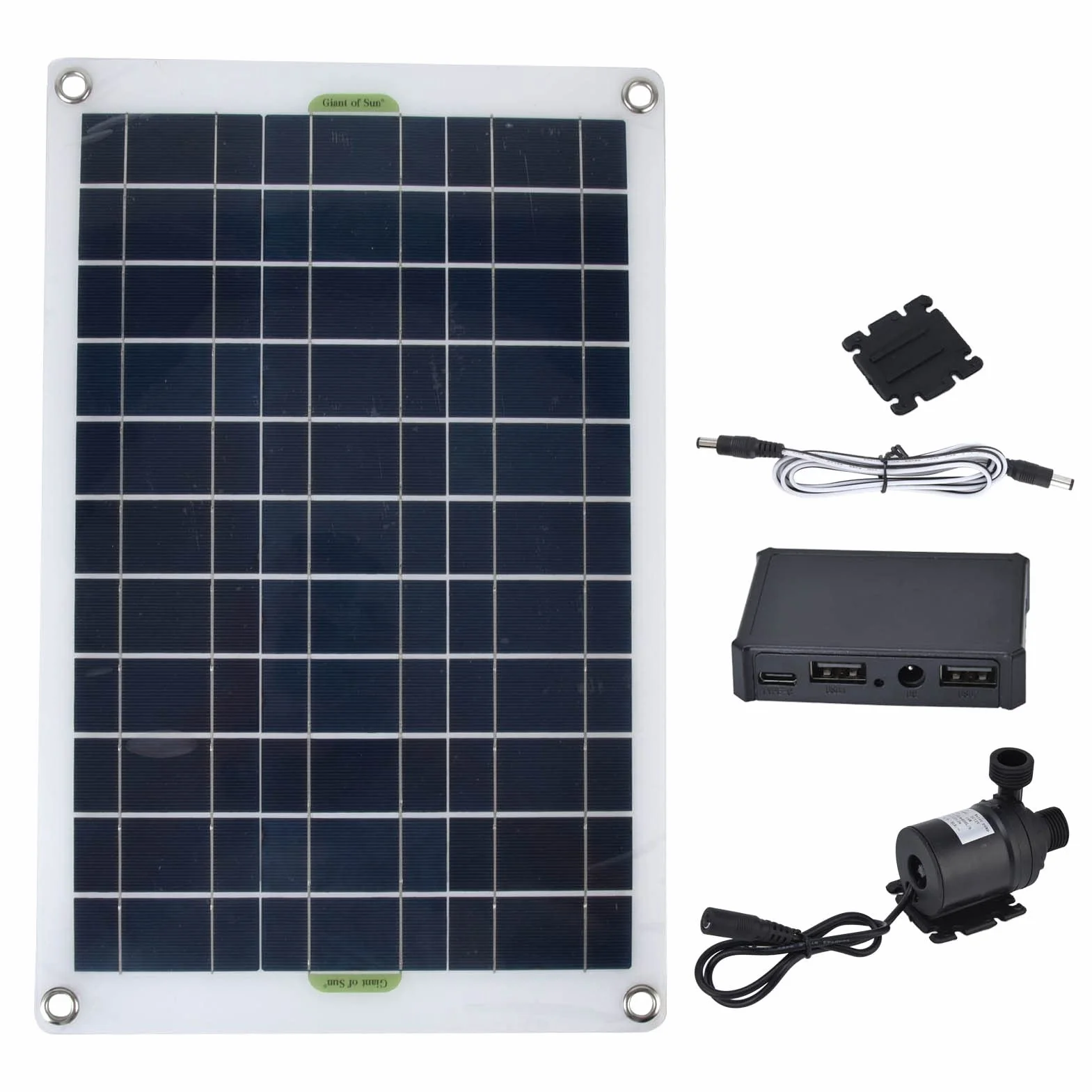 Bomba Solar para Fuente, 50W Panel 800L/h 12V Bajo Ruido DC Kit de Bomba de Agua con Panel Solar Bomba Solar para Fuente de Agua para Baño de Pájaros, Jardín, Tanque de Peces