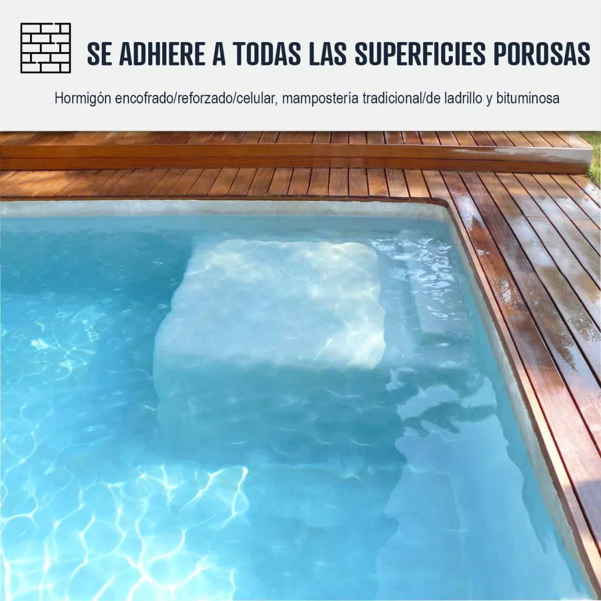 Impermeabilizante para piscinas, revoque impermeable para piscinas y depósitos - ARCACIM POOL - 5 kg Blanco - ARCANE INDUSTRIES