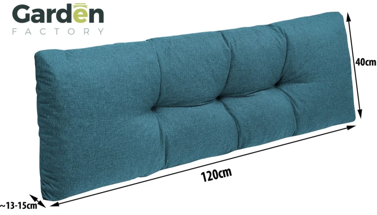 Cojines para palets, Cojín de palé, Cojines para Sofas de palets Asiento, Respaldo o Juego (Set (Asiento 120x60 + Respaldo 120x40) Turquesa)