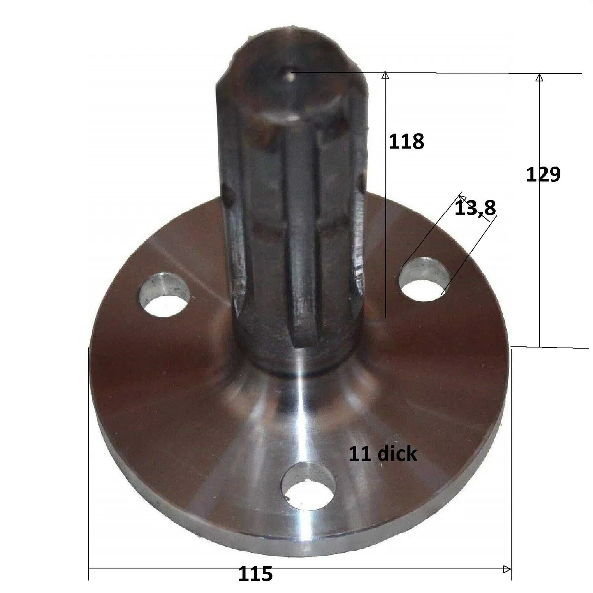 Pieza final de árbol de gasolina 1 3/8 6 dientes, OEM 5185602, 5149243, 4983660, 05185602 para Fiat New Holland, Case, Tractor, espiga de extracción PTO