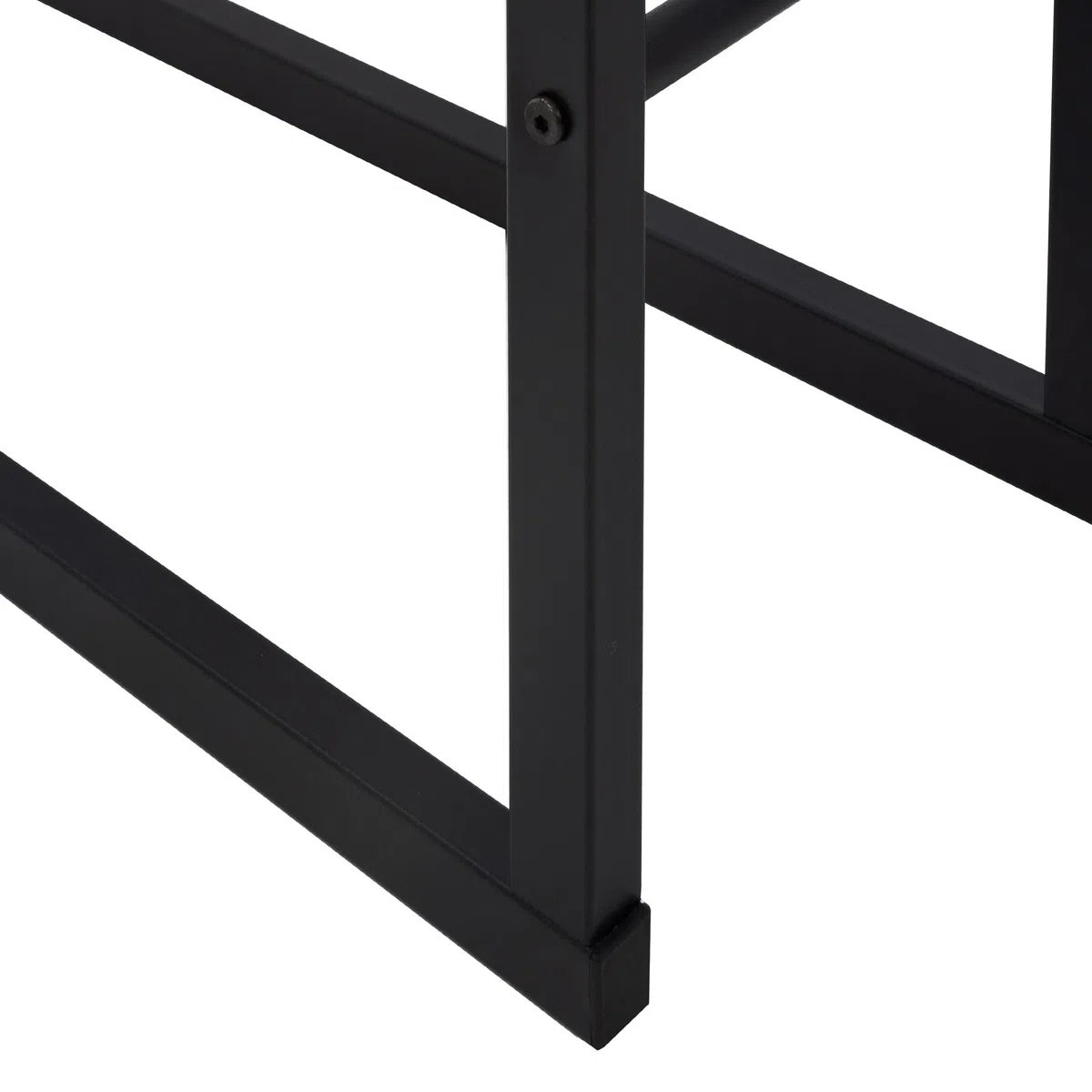 ML-Design Estanteria Metálica para Leña 100 x 150 x 25 cm Soporte Organizador de Madera para Interior o Exterior, Leñero Negro Moderno Junto a Chimenea/Fogata Estructura de Acero para Apilar Troncos