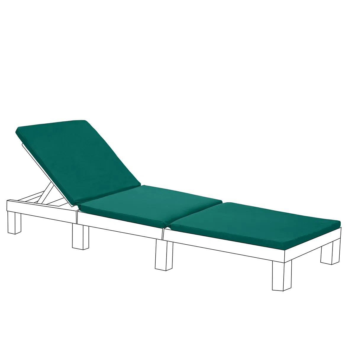 NEW Gardenista Keter Allibert Daytona Sun Lounger Replacement Cushion - Green