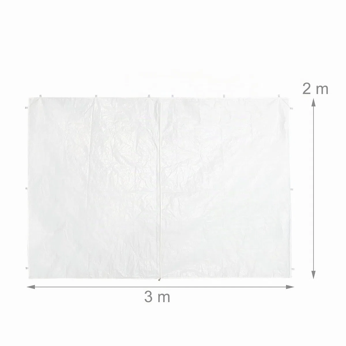 Relaxdays Laterales Carpa, Set de 4, 2x3m, Paredes Cenador, Ventana y Cremallera, Impermeable, Plástico PVC y PE, Blanco