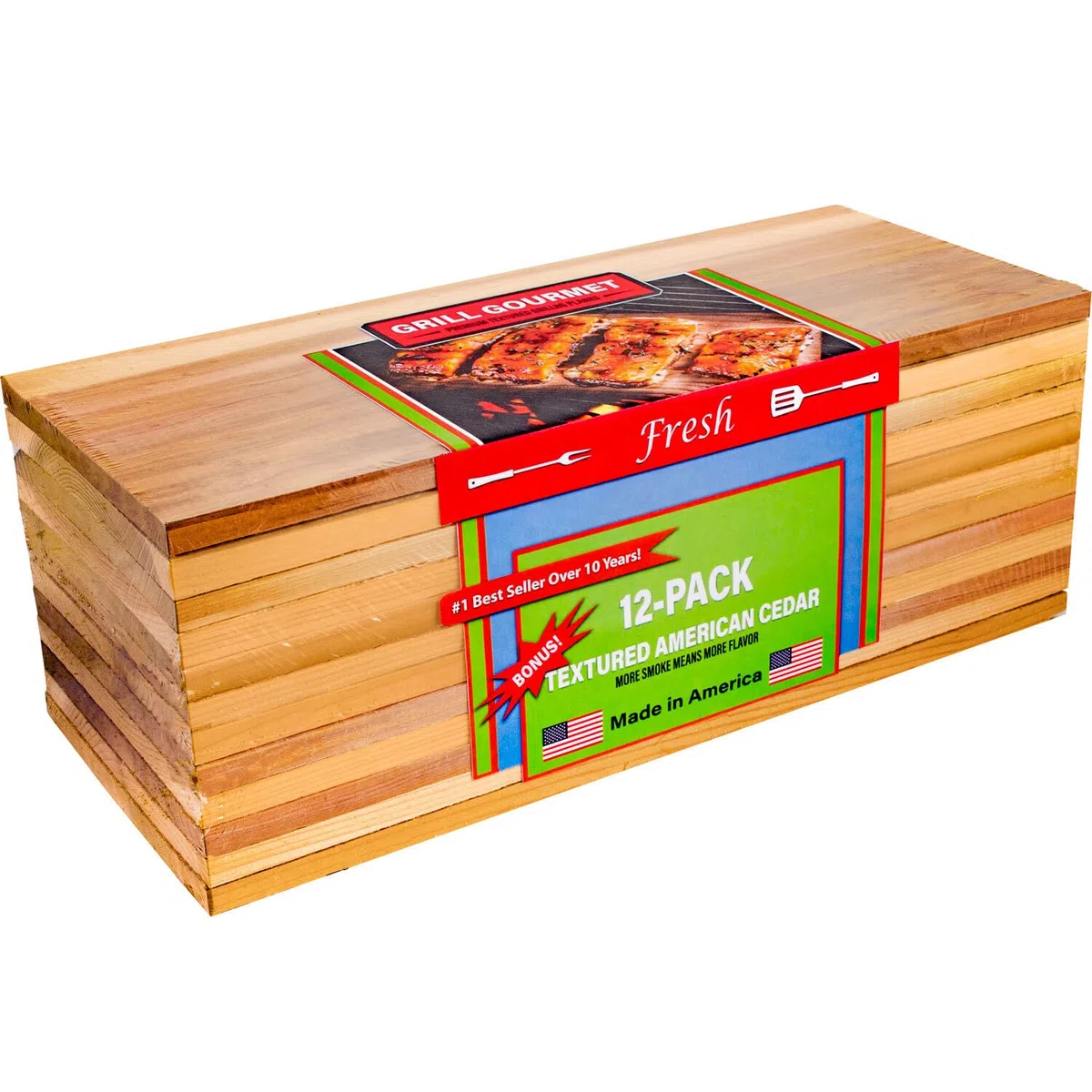 Tablón de Cedro para Parrillada – Paquete de 12 / Cedar Grilling Planks - 12 Pack
