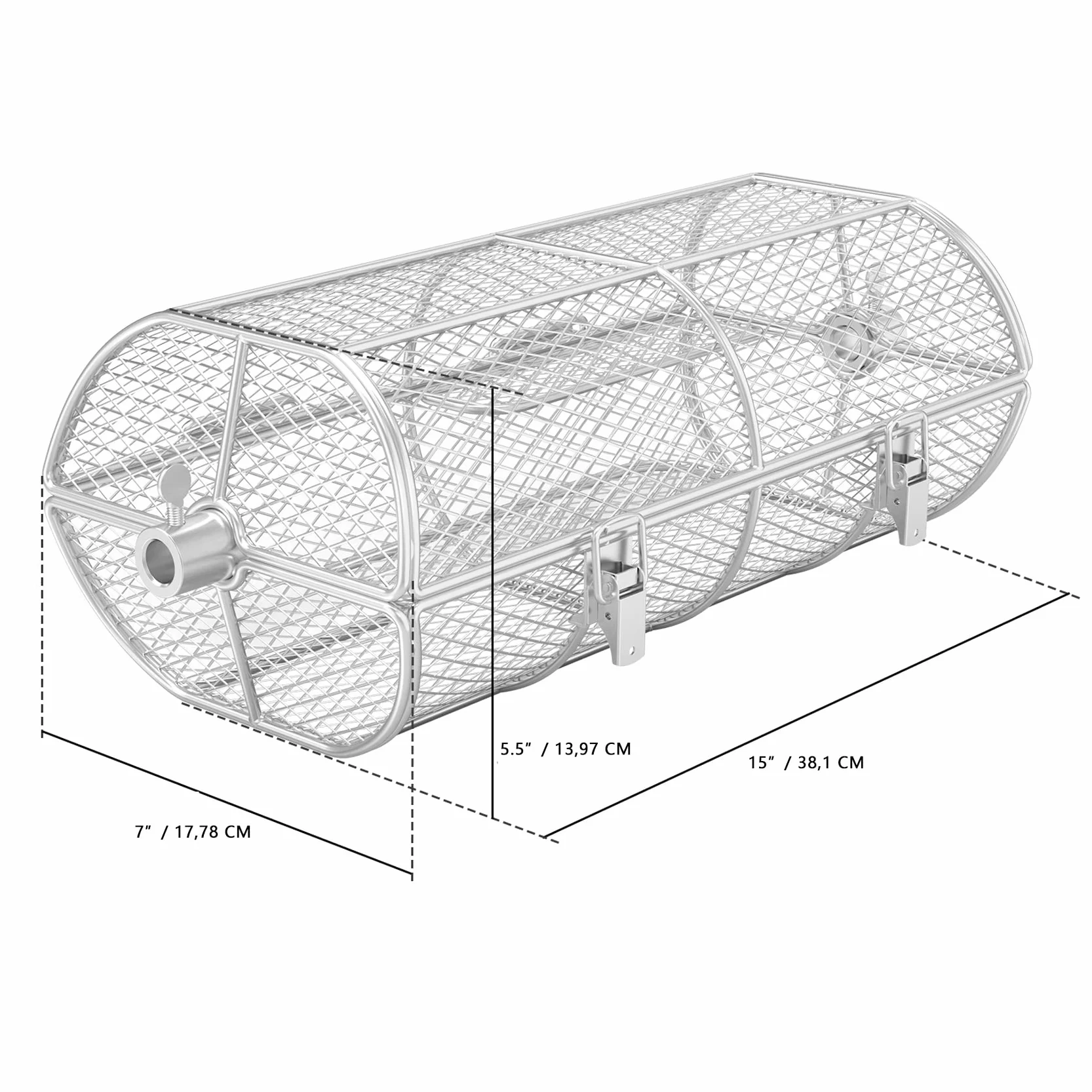 onlyfire BRK-6039 INOX Universal Rotisserie Parrilla maní habas Fritas Cesta se Adapta para Cualquier asador Parrilla de Gas