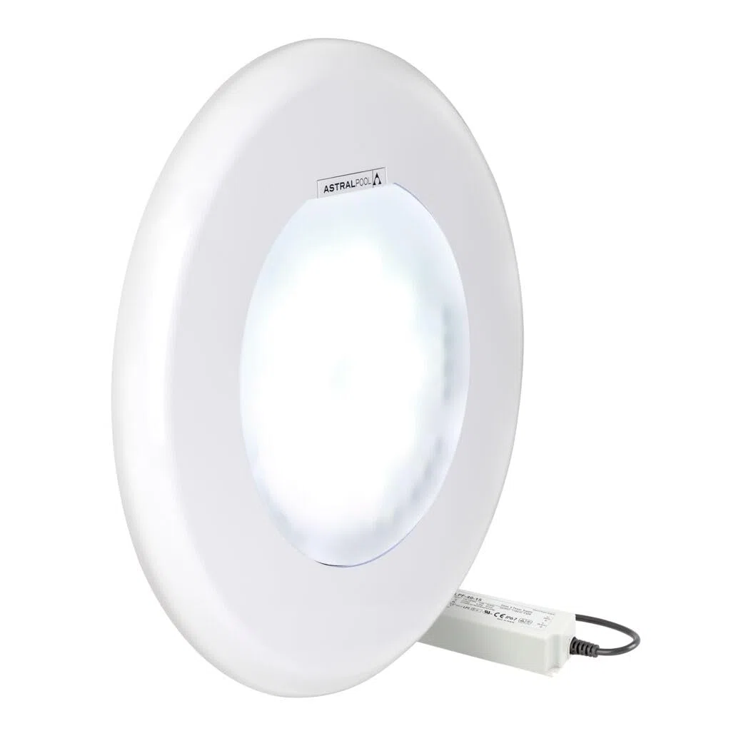 Astralpool 71213 Lumiplus FlexiNiche: embellecedor Blanco + Punto de luz Blanco DC