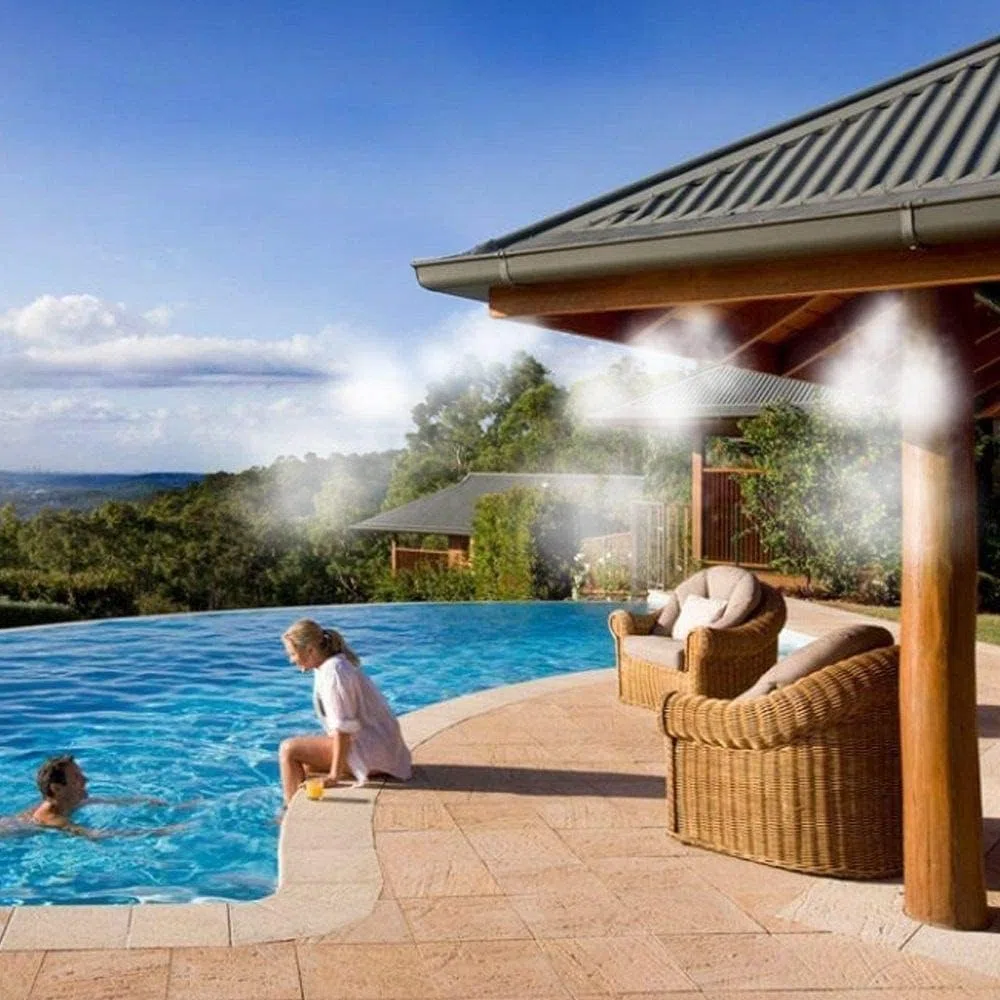 TuttoClick - Kit nebulizador de agua, niebla, cenador, sombrilla, jardín, fresco, 10 m