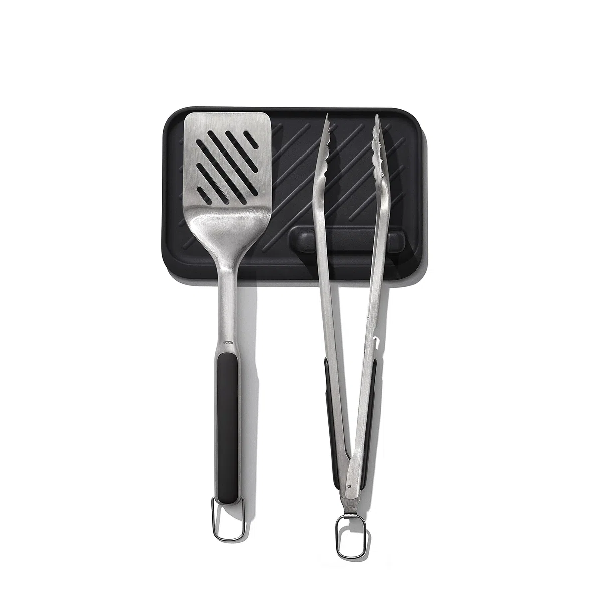 OXO Good Grips 3-Piece Grilling Set Juego de parrilla, Acero Inoxidable