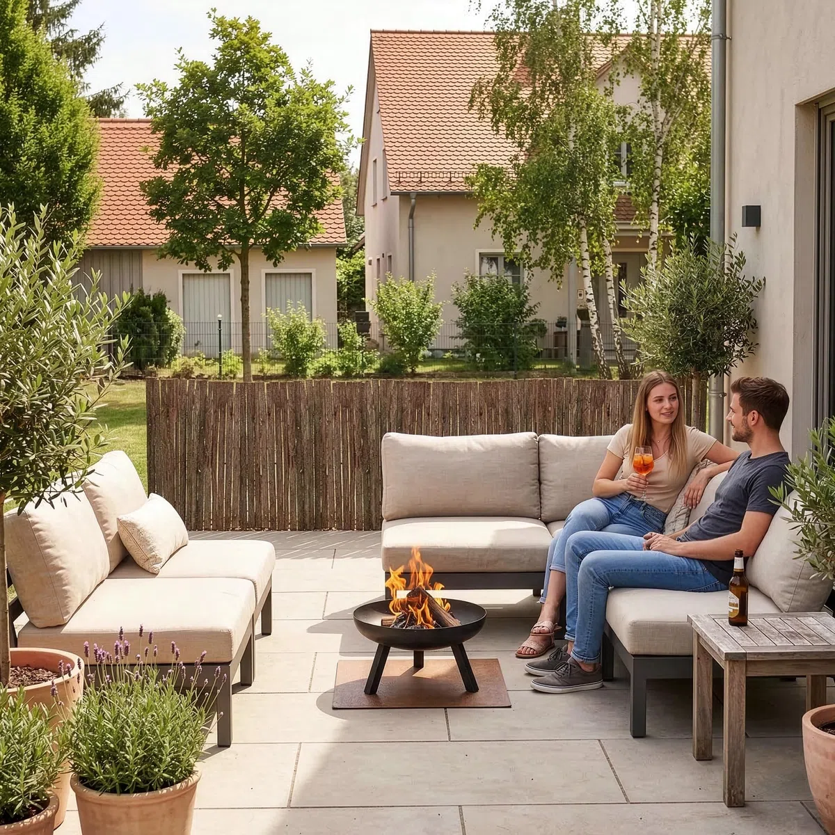 casa.pro Valla de Corteza Zamora Valla de Ocultación Separador de Ambientes para Jardín Terraza Balcón Patio Pantalla de Privacidad 100 x 300 cm - Natural