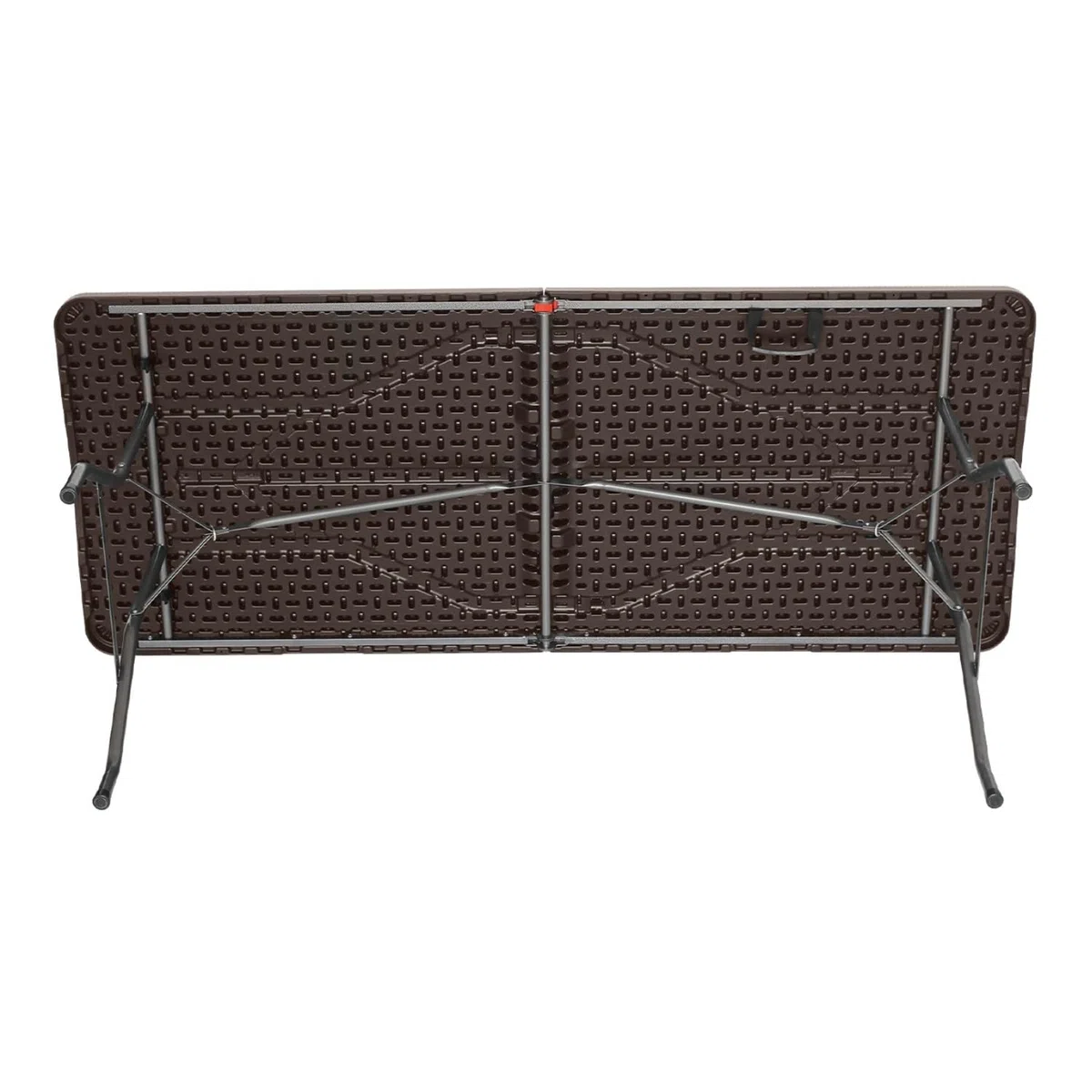THINIA HOME Mesa Plegable Rectangular Efecto Madera 180x74x74cm
