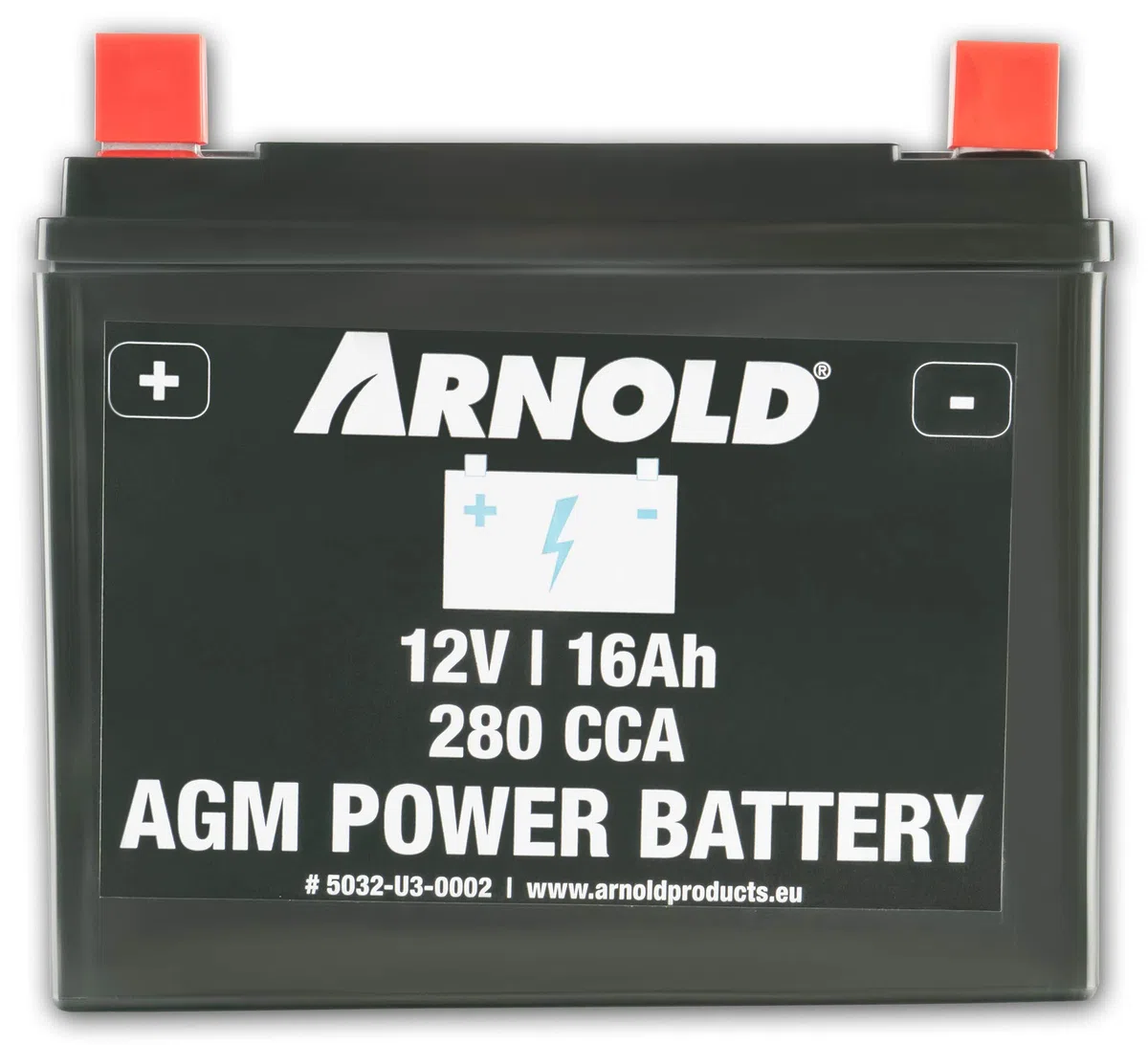 ARNOLD AZ100 - Batería AGM 12 V 16 AH 280 CCA para cortacésped