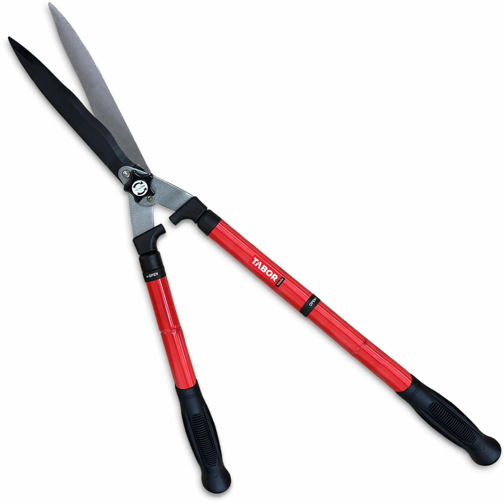 TABOR TOOLS B212E Tijeras Cortasetos Telescopicas 63-83cm, Hoja Ondulada.