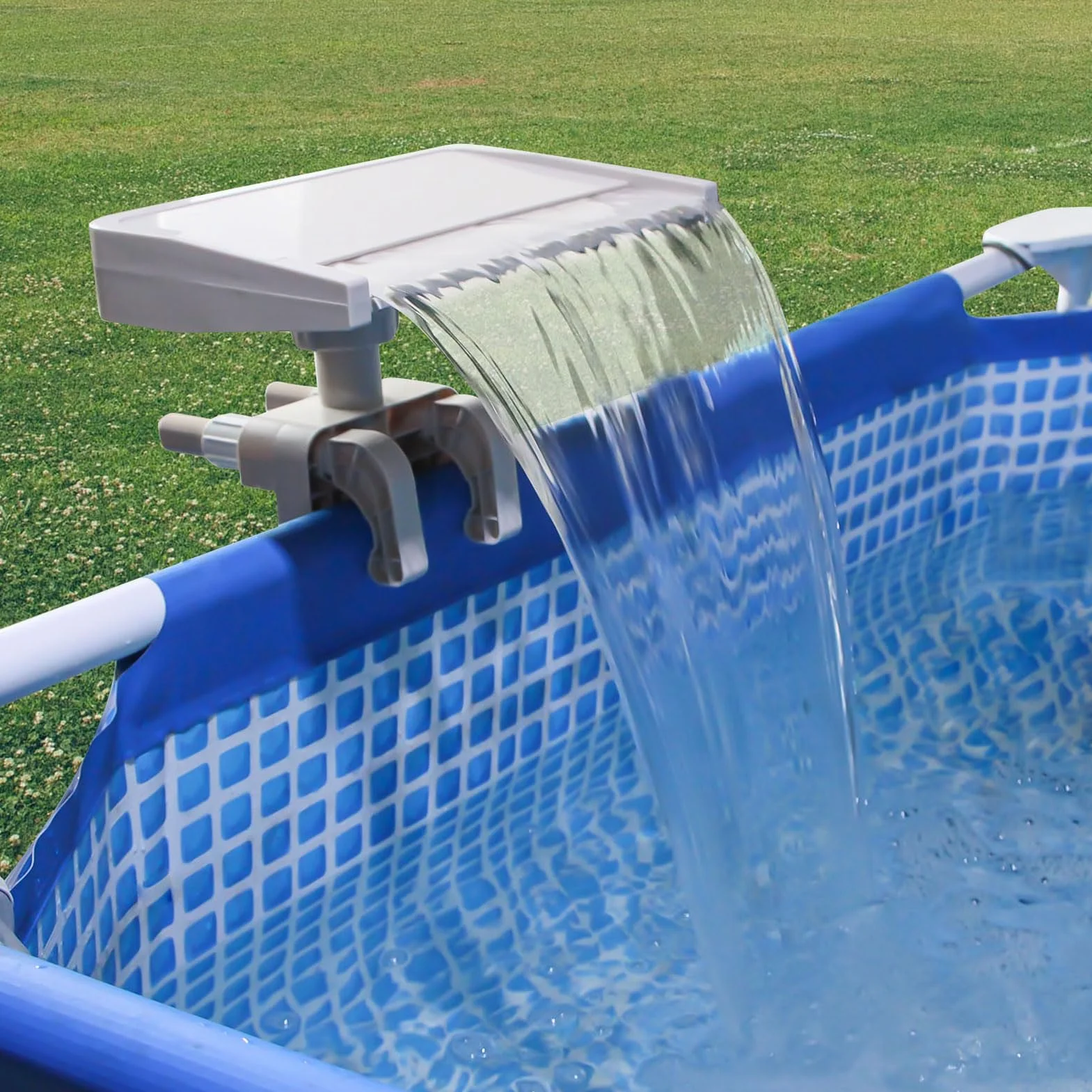 Cascada para Piscinas Elevadas Accesorio Decorativo con Diseño Desmontable y Estructura Sólida Ideal para Crear Ambiente Relajante en Piscinas Framed Jardines o Patios