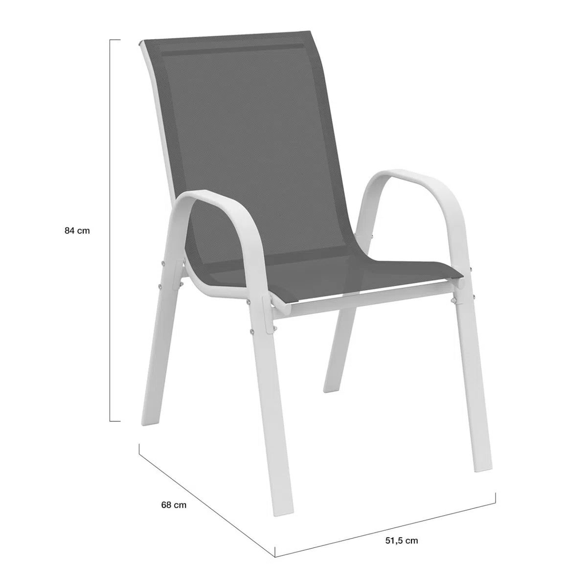 IDMarket - Muebles de Jardín Madrid Mesa 240 CM y 10 Sillas Apilables Blanco y Gris