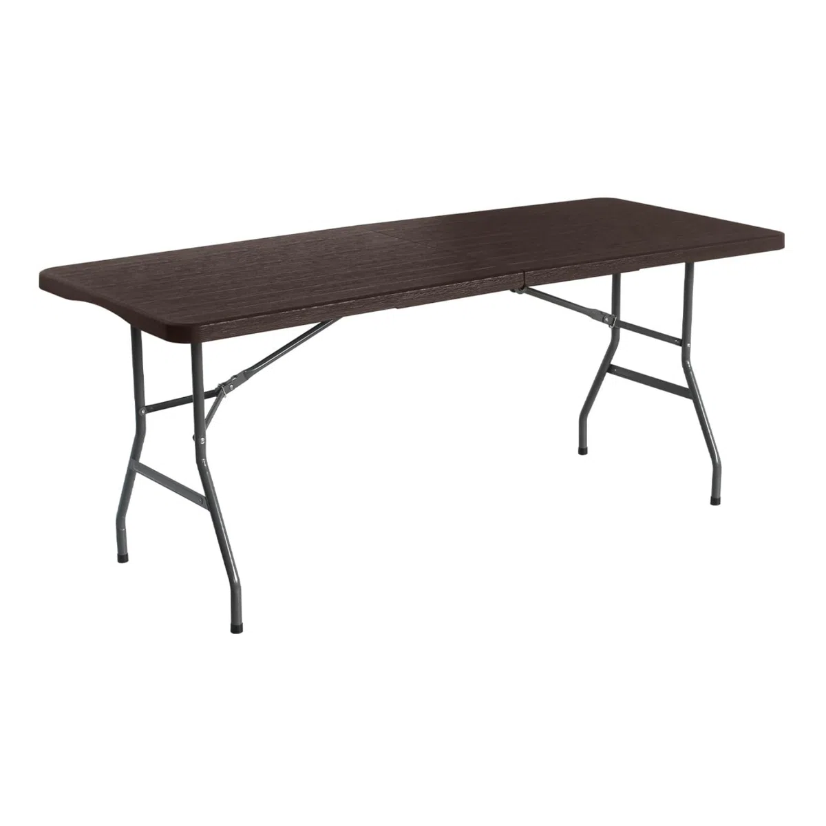 THINIA HOME Mesa Plegable Rectangular Efecto Madera 180x74x74cm
