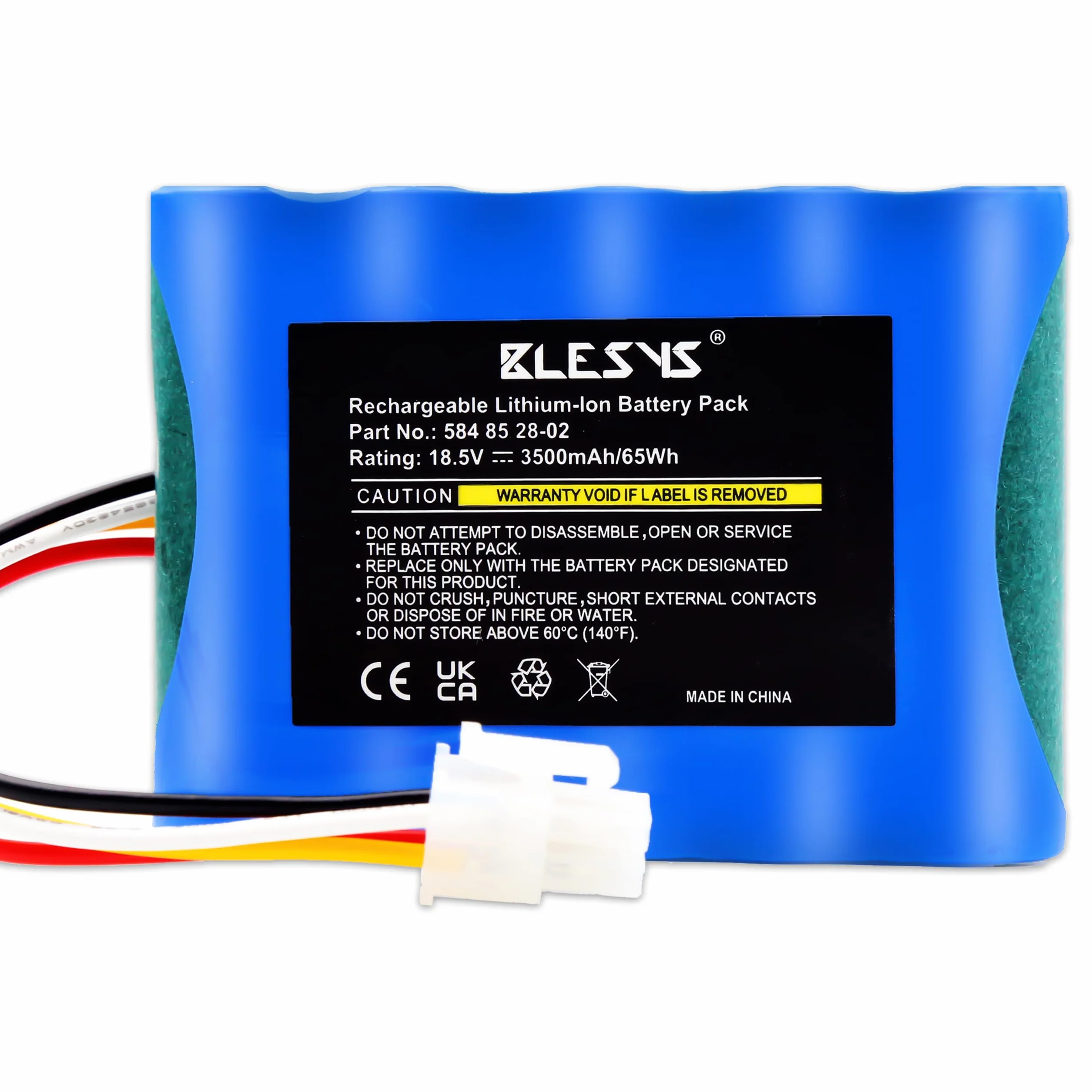 BLESYS 18,5 V 3500 mAh Batería para Husqvarna Automower 310 315 315X Batería de Repuesto para Robot Cortacésped 584 82 28-01, 584 82 28-02, 584 85 28-01, 584 85 28-02, 589 58 62-01, 592 96 83-01