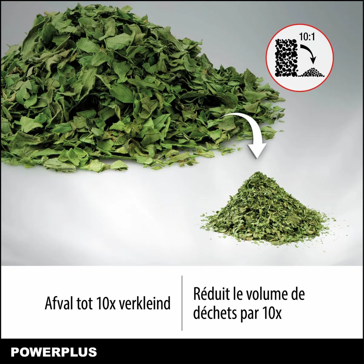 Souffleur de feuilles électrique - POWERPLUS - POWEG9014 - 3300 W - 270 km/h - 40 L - Gris