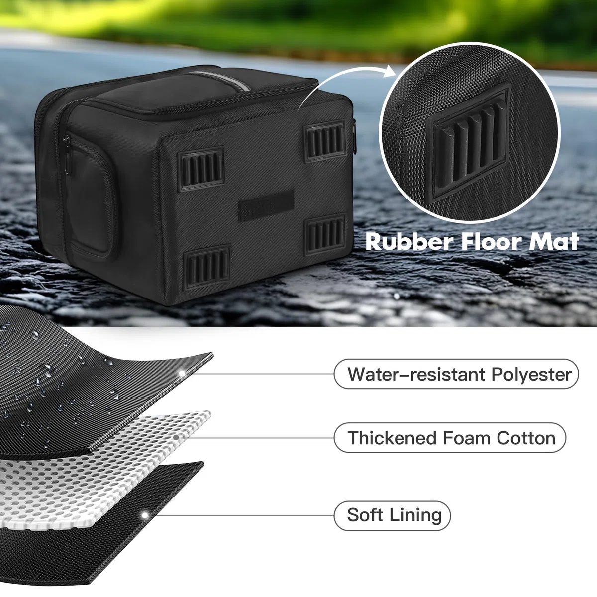 Funda de transporte compatible con BLUETTI Elite 30 V2/EB3A estación de energía portátil al aire libre, bolsa de almacenamiento con múltiples bolsillos, correa para el hombro y accesorios de