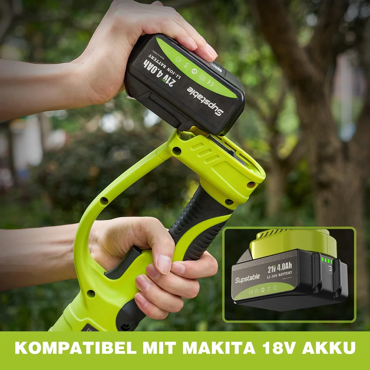 Supstable Mango telescópico, barra telescópica para podadora con batería, compatible con motosierra Supstable Mini batería, sin batería ni motosierra